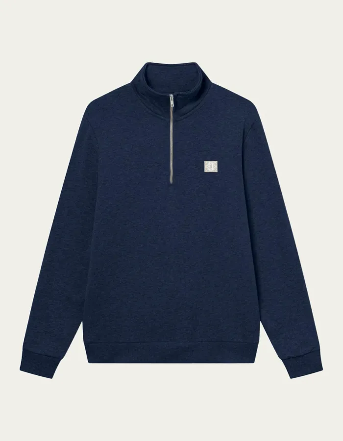 Men Les Deux HoodiesSweatshirts Piece HalfZip Sweatshirt 20 8211 Blueprint MelangeLight Sand Men Les Deux HoodiesSweatshirts Piece HalfZip Sweatshirt 20 8211 Blueprint MelangeLight Sand