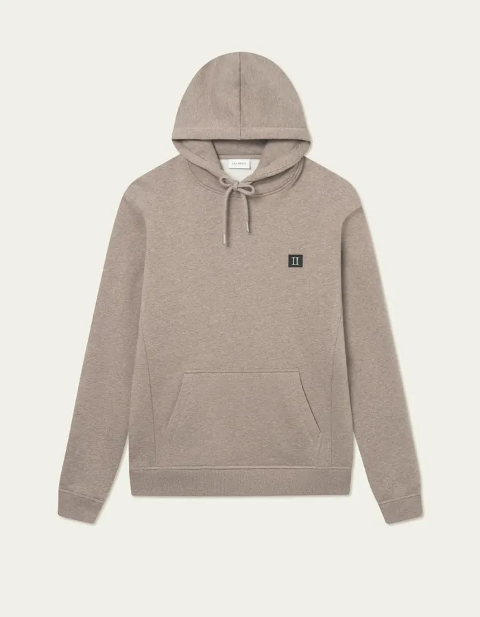 Men Les Deux HoodiesSweatshirts Piece Hoodie 8211 Walnut MelangeBlack
