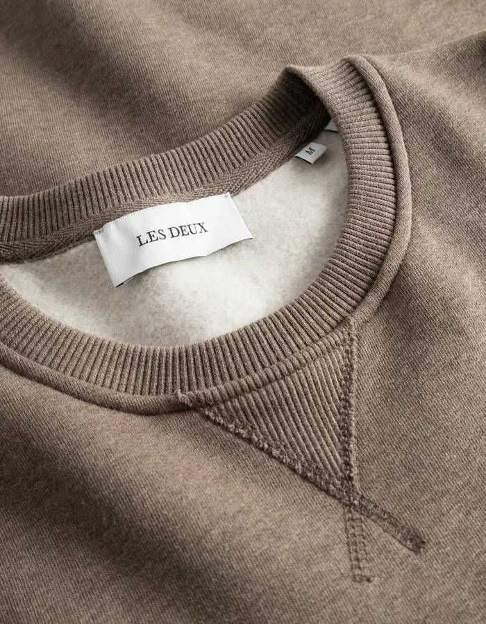 Men Les Deux HoodiesSweatshirts Piece Sweatshirt 20 8211 Mountain Grey MelangePosy Green