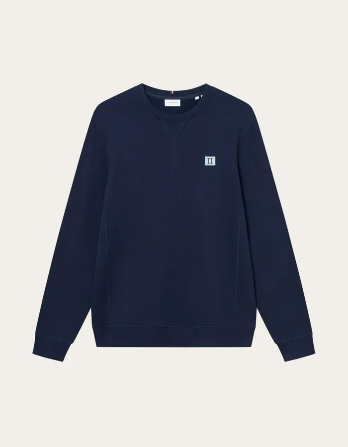 Men Les Deux HoodiesSweatshirts Piece Sweatshirt 8211 Dark NavyBlue Haze