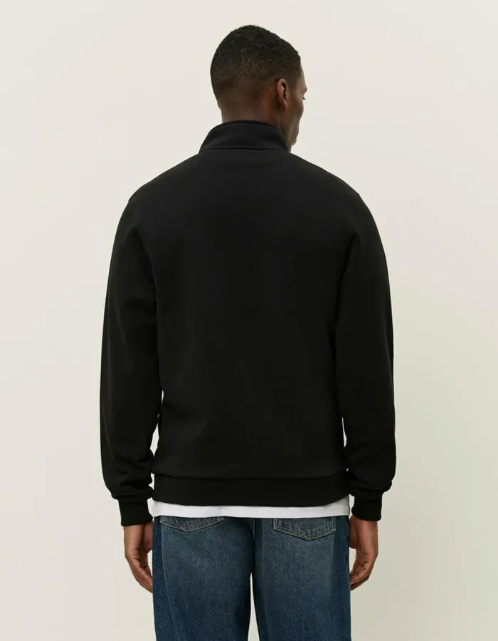 Men Les Deux HoodiesSweatshirts Scandinavian HalfZip Sweatshirt 8211 BlackIvory