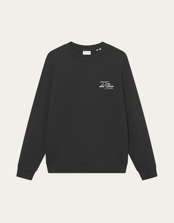 Men Les Deux HoodiesSweatshirts Scandinavian Sweatshirt 8211 BlackIvory