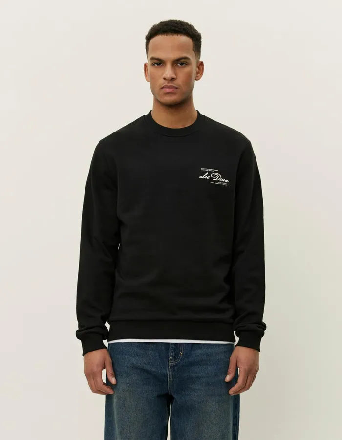 Men Les Deux HoodiesSweatshirts Scandinavian Sweatshirt 8211 BlackIvory
