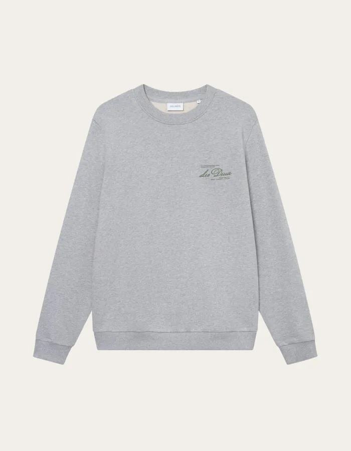 Men Les Deux HoodiesSweatshirts Scandinavian Sweatshirt 8211 Light Grey MelangeChive Green Men Les Deux HoodiesSweatshirts Scandinavian Sweatshirt 8211 Light Grey MelangeChive Green