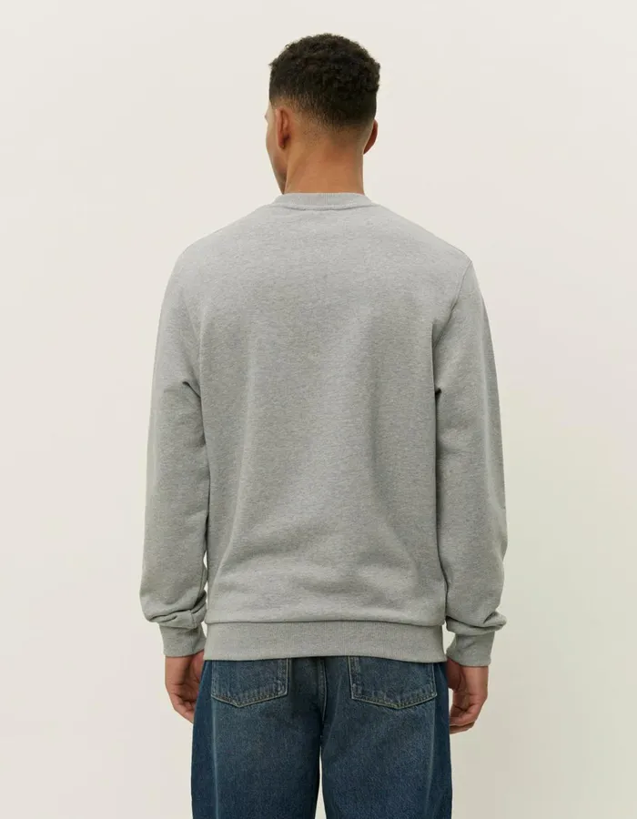 Men Les Deux HoodiesSweatshirts Scandinavian Sweatshirt 8211 Light Grey MelangeChive Green