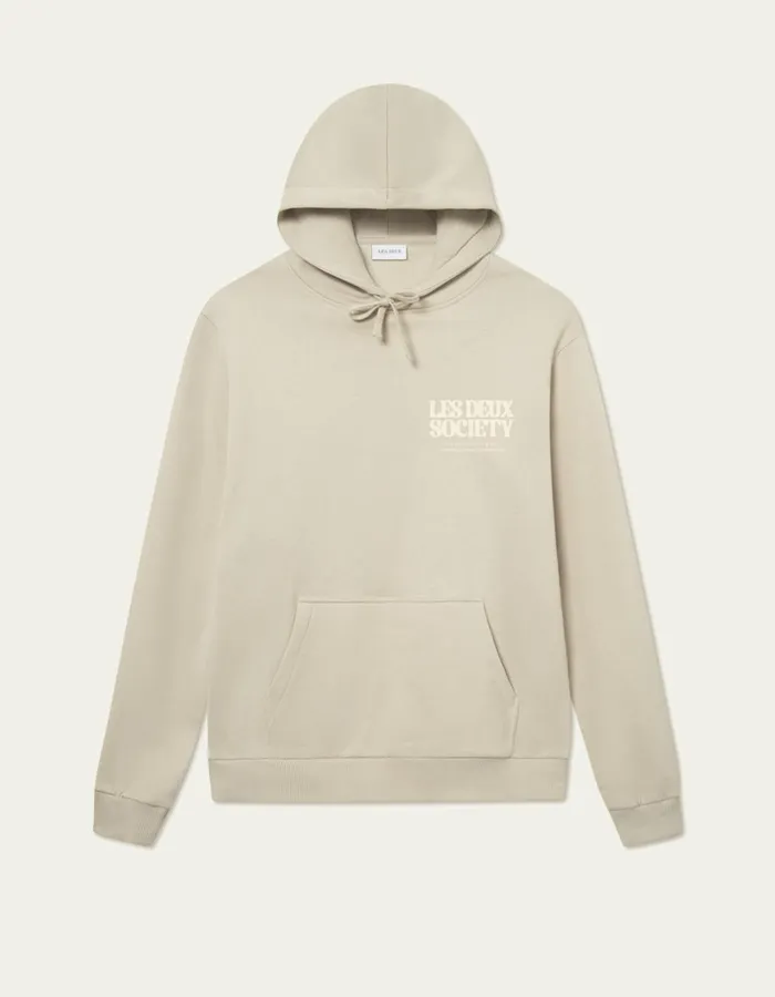Men Les Deux HoodiesSweatshirts Society Hoodie 8211 Light SandSummer Melon