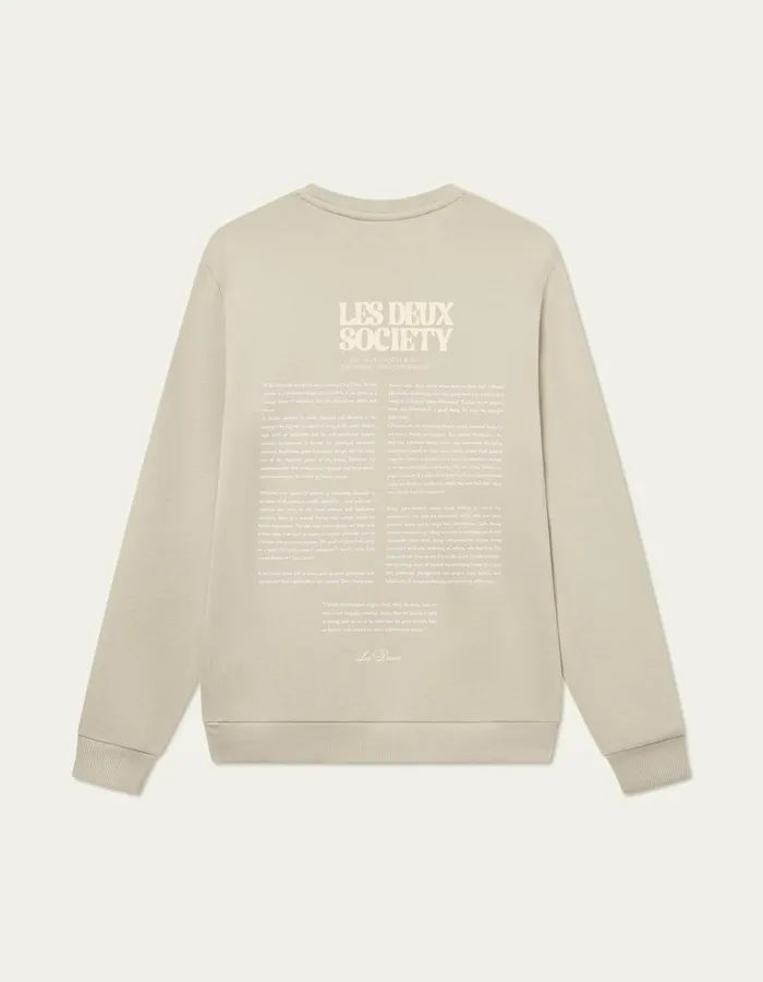 Men Les Deux HoodiesSweatshirts Society Sweatshirt 8211 Light SandSummer Melon