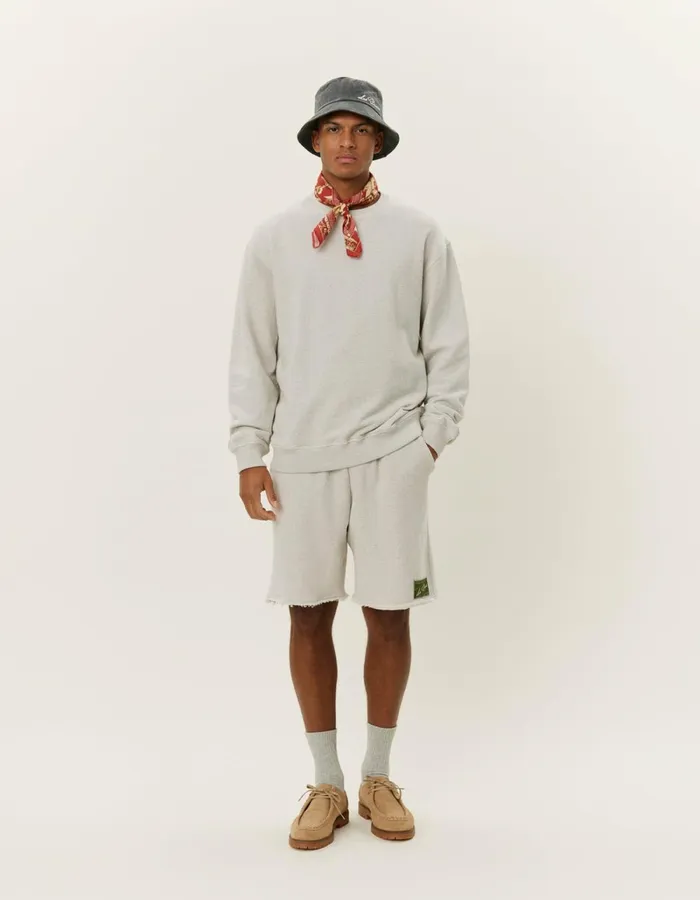 Men Les Deux HoodiesSweatshirts Sully Patch Sweatshirt 8211 Grey Melange