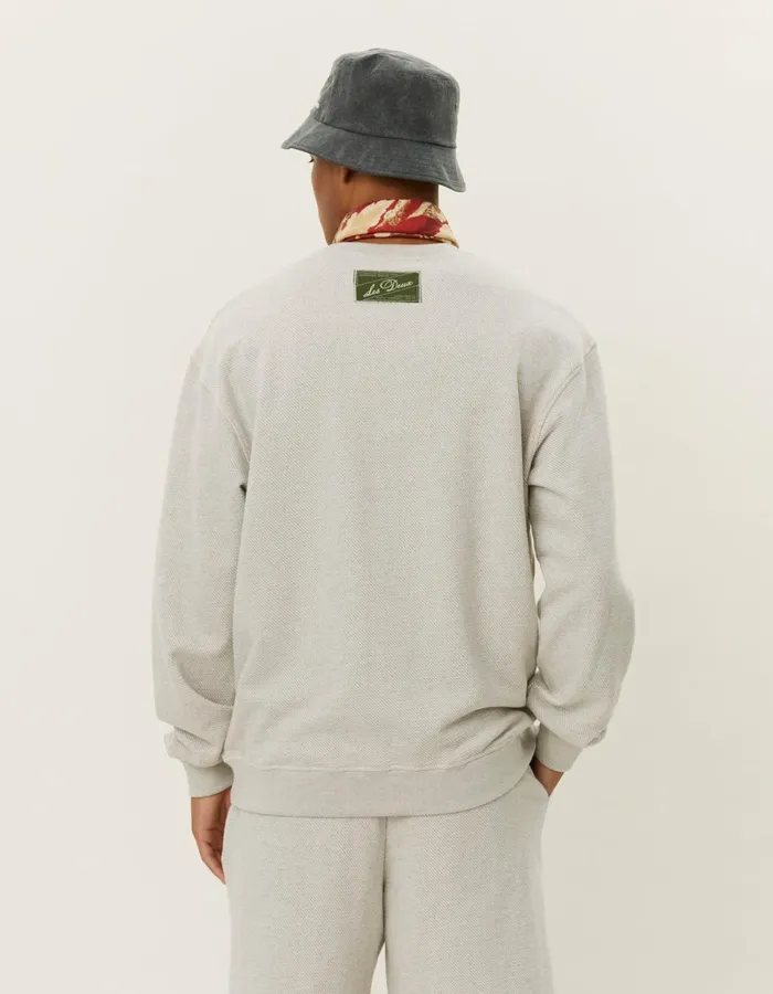 Men Les Deux HoodiesSweatshirts Sully Patch Sweatshirt 8211 Grey Melange