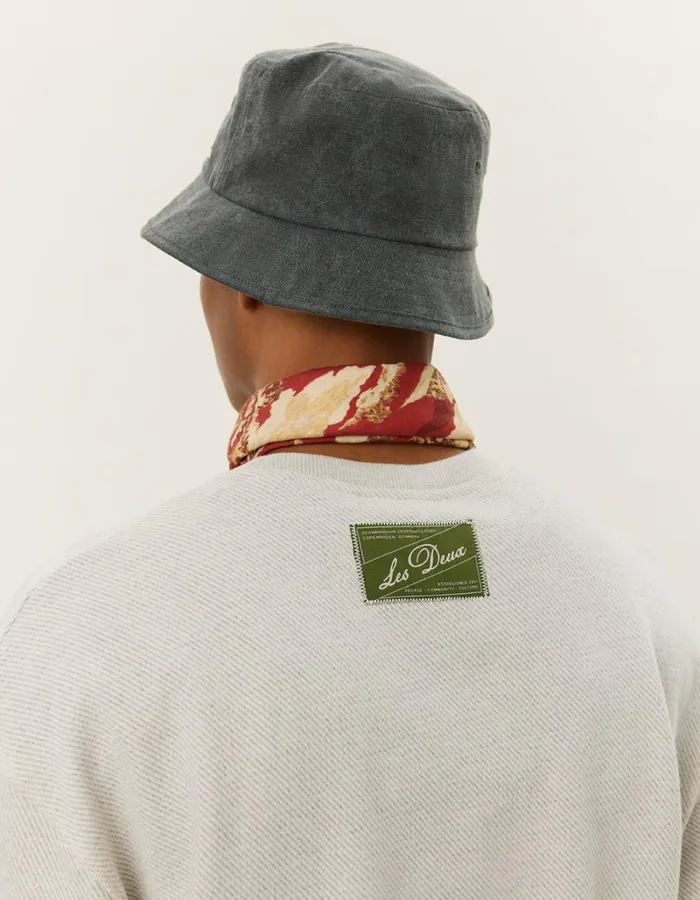 Men Les Deux HoodiesSweatshirts Sully Patch Sweatshirt 8211 Grey Melange