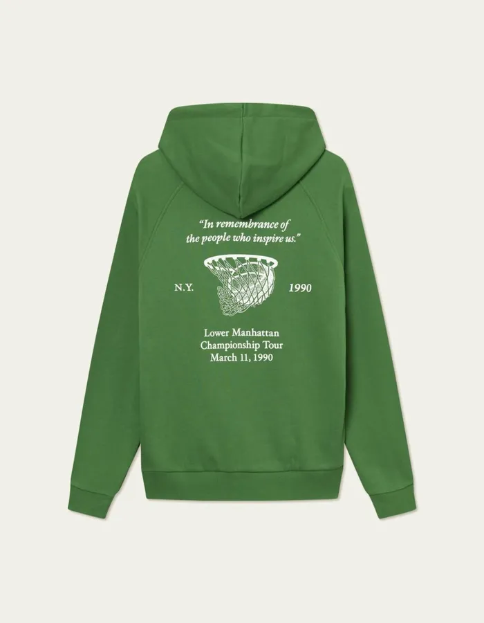 Men Les Deux HoodiesSweatshirts Tournament Hoodie 8211 Vintage GreenWhite