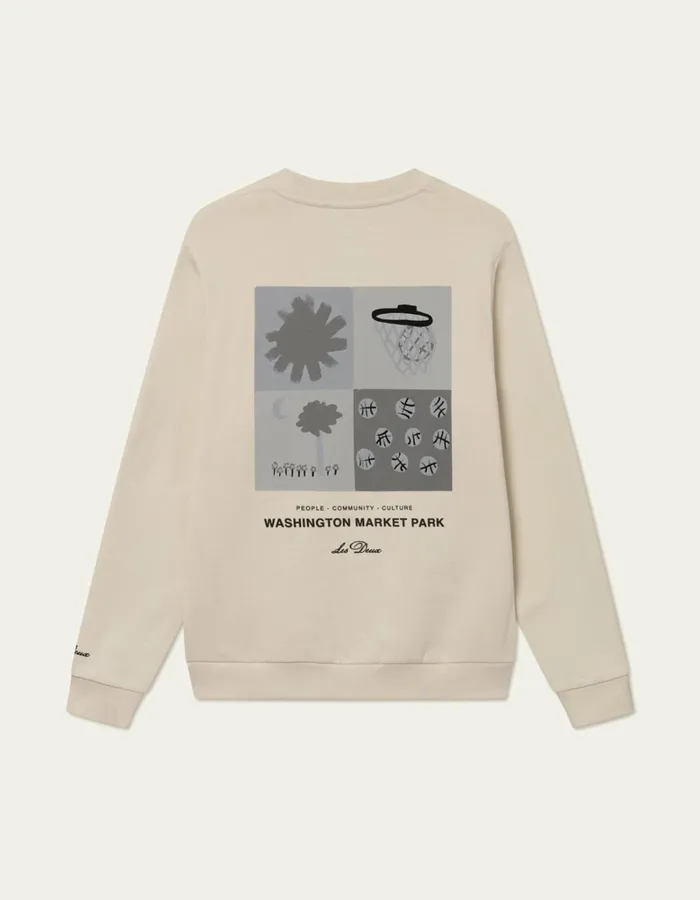 Men Les Deux HoodiesSweatshirts Tribeca Sweatshirt 8211 Ivory
