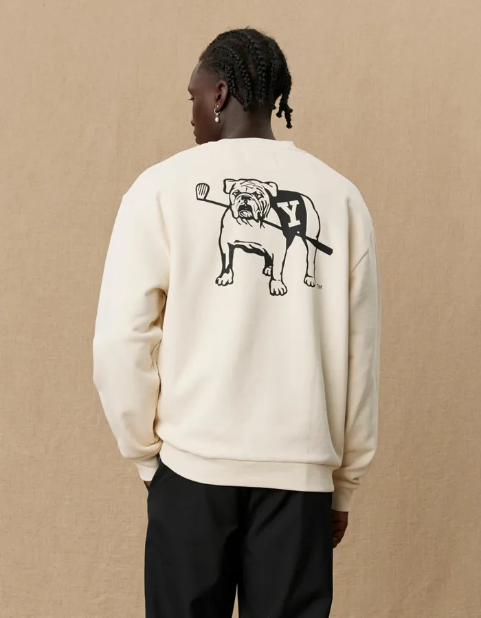 Men Les Deux HoodiesSweatshirts Yale Bulldog Sweatshirt 8211 Ivory