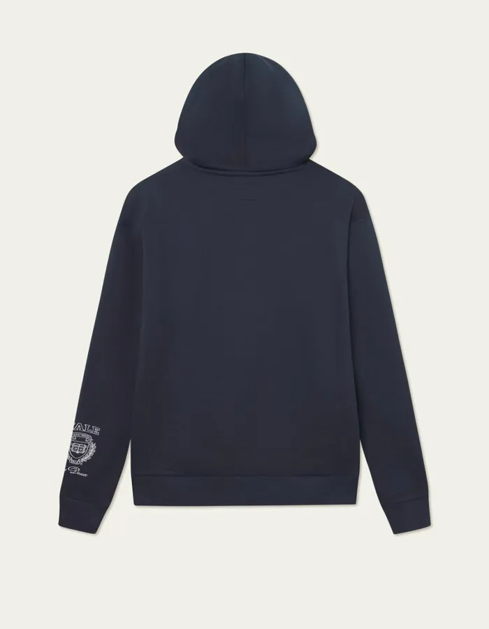 Men Les Deux HoodiesSweatshirts Yale Logo Hoodie 8211 Dark Navy