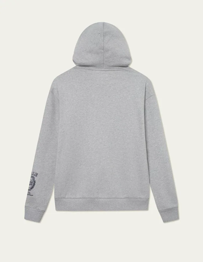 Men Les Deux HoodiesSweatshirts Yale Logo Hoodie 8211 Light Grey Melange