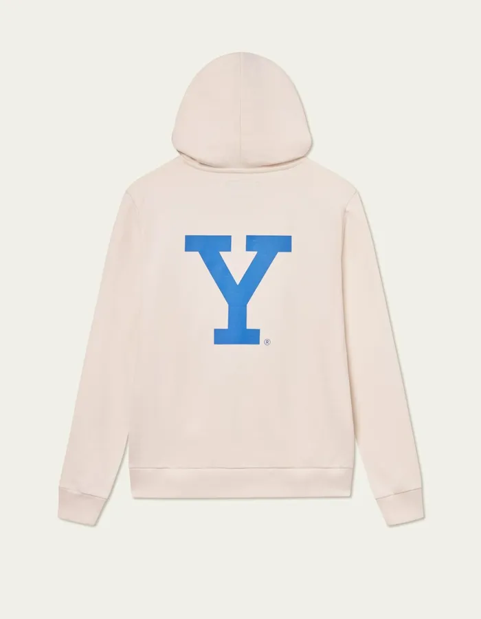 Men Les Deux HoodiesSweatshirts Yale Y Zipper Hoodie 8211 Light Ivory