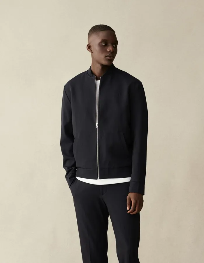 Men Les Deux JacketsCoats Como Bomber Jacket 8211 Navy