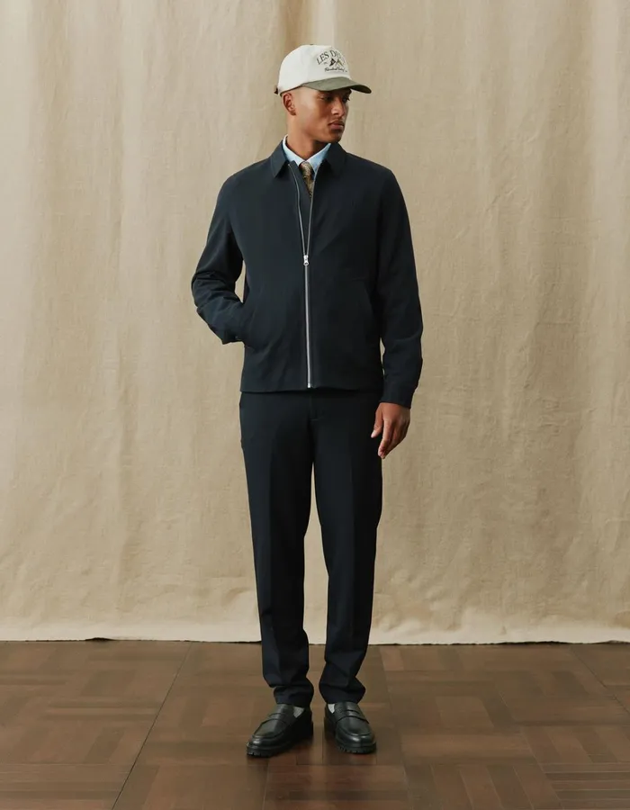 Men Les Deux JacketsCoats Como Coach Jacket 8211 Navy
