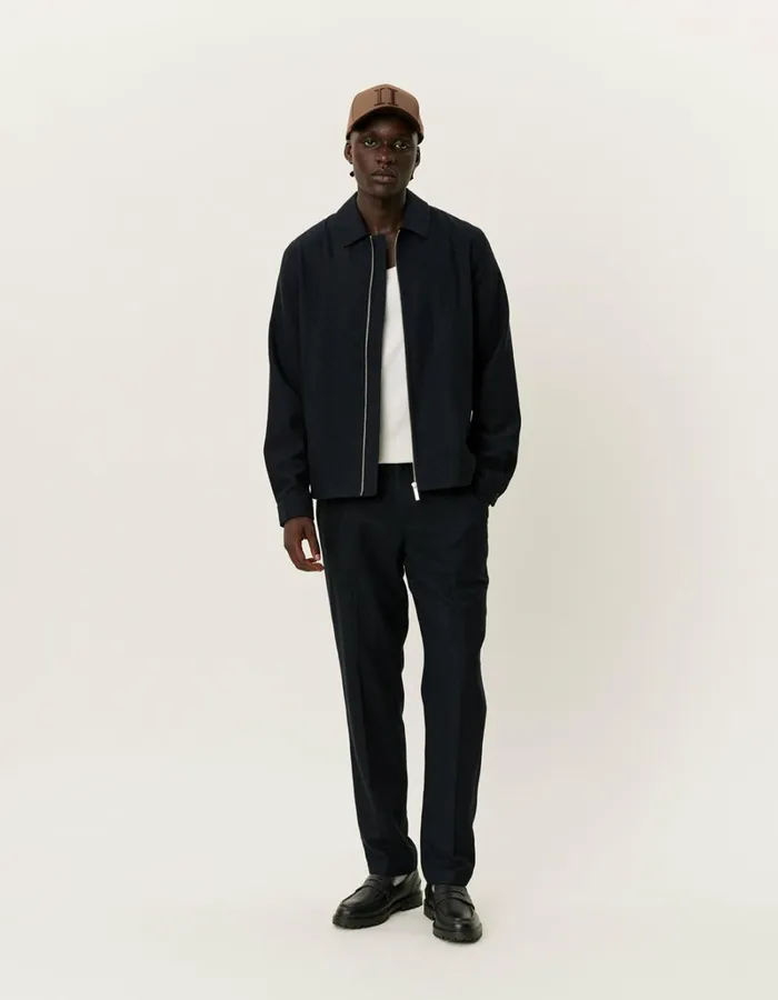 Men Les Deux JacketsCoats Como Coach Wool Jacket 8211 BlackBlack