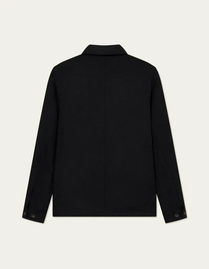 Men Les Deux JacketsCoats Como Coach Wool Jacket 8211 BlackBlack