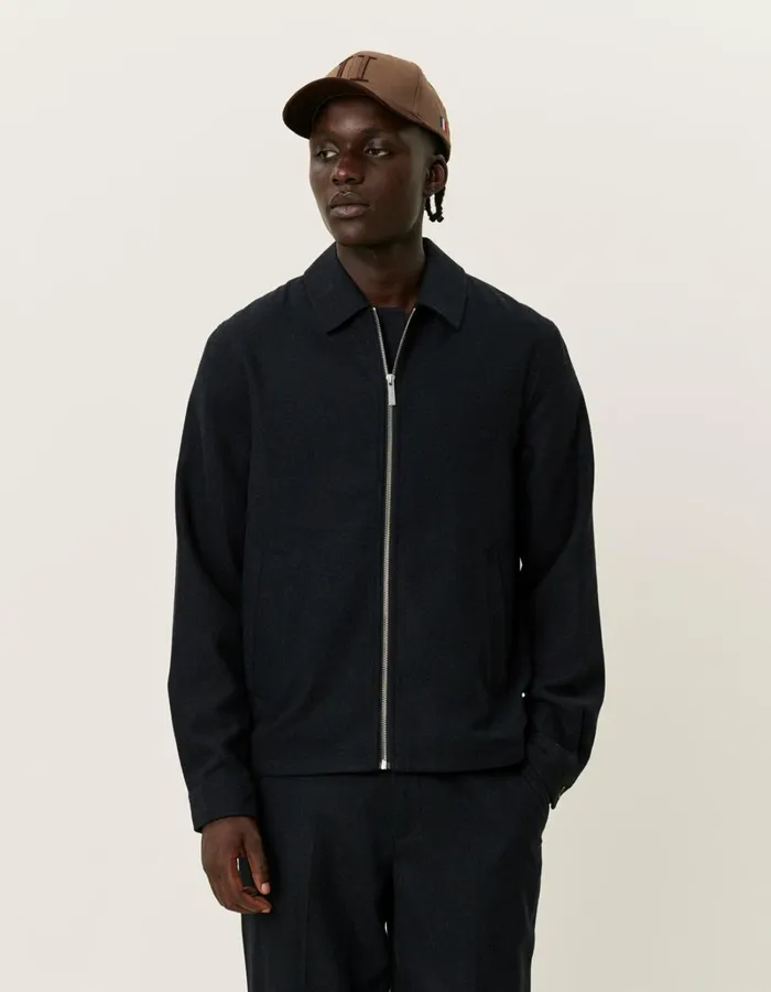 Men Les Deux JacketsCoats Como Coach Wool Jacket 8211 BlackBlack