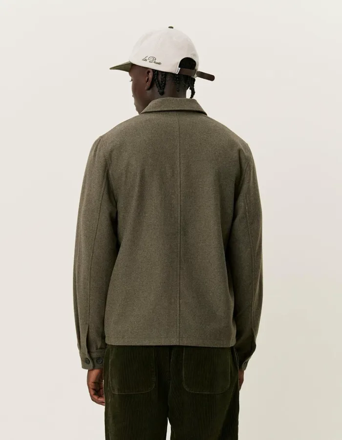 Men Les Deux JacketsCoats Como Coach Wool Jacket 8211 Bungee Cord Melange