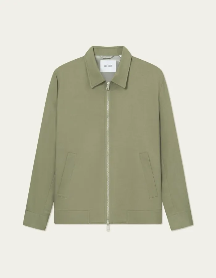 Men Les Deux JacketsCoats Como Cotton Coach Jacket 8211 Lichen Green