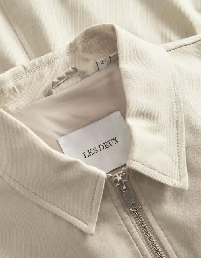 Men Les Deux JacketsCoats Como Cotton Coach Jacket 8211 Light Sand