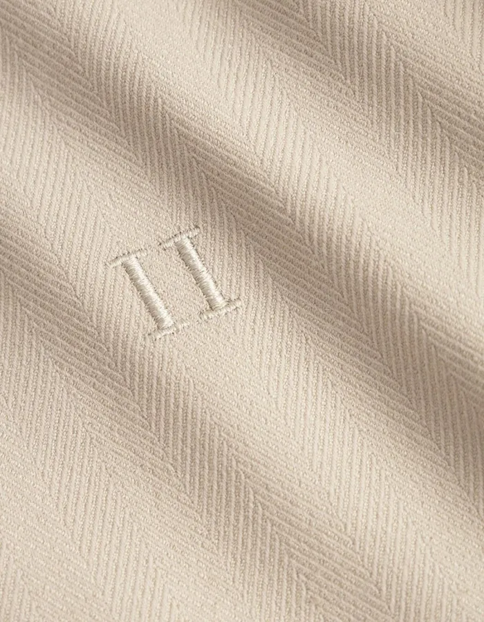Men Les Deux JacketsCoats Como Reg Herringbone Bomber Jacket 8211 Dark SandLight Sand