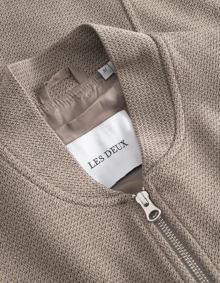 Men Les Deux JacketsCoats Como Structure Bomber Jacket 20 8211 Light Desert SandCoffee Brown
