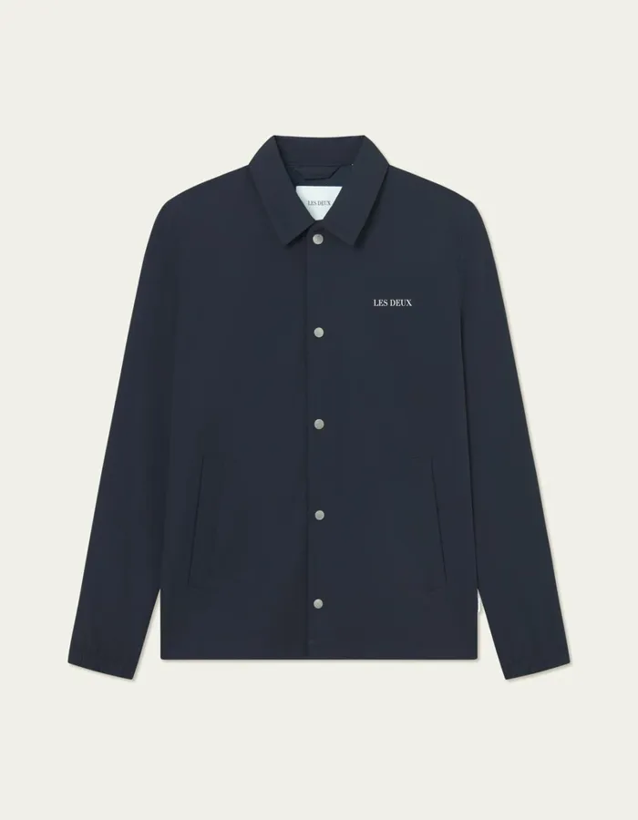 Men Les Deux JacketsCoats Idris Coach Jacket 8211 Dark Navy