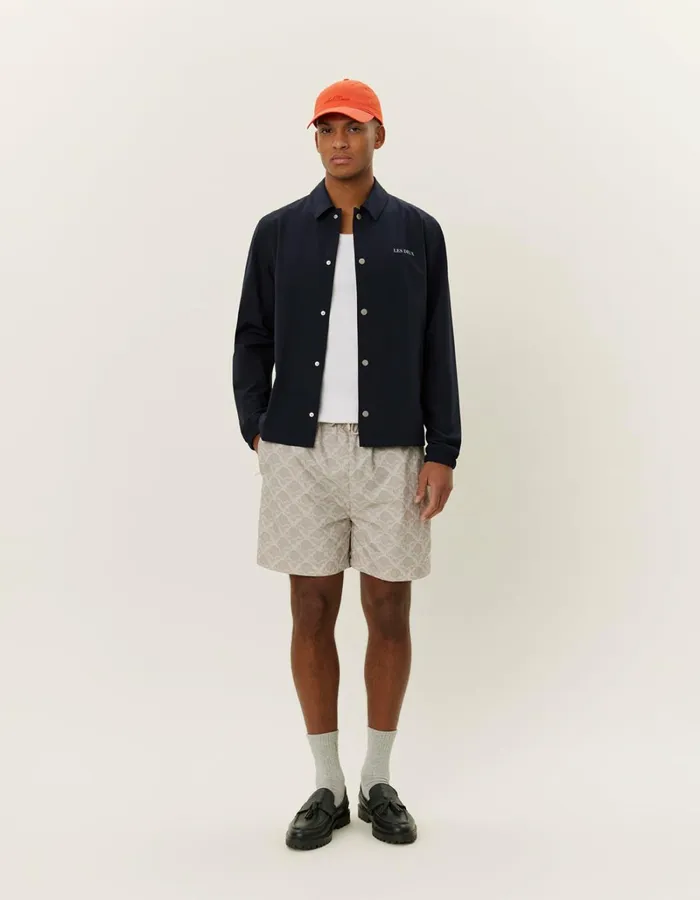 Men Les Deux JacketsCoats Idris Coach Jacket 8211 Dark Navy