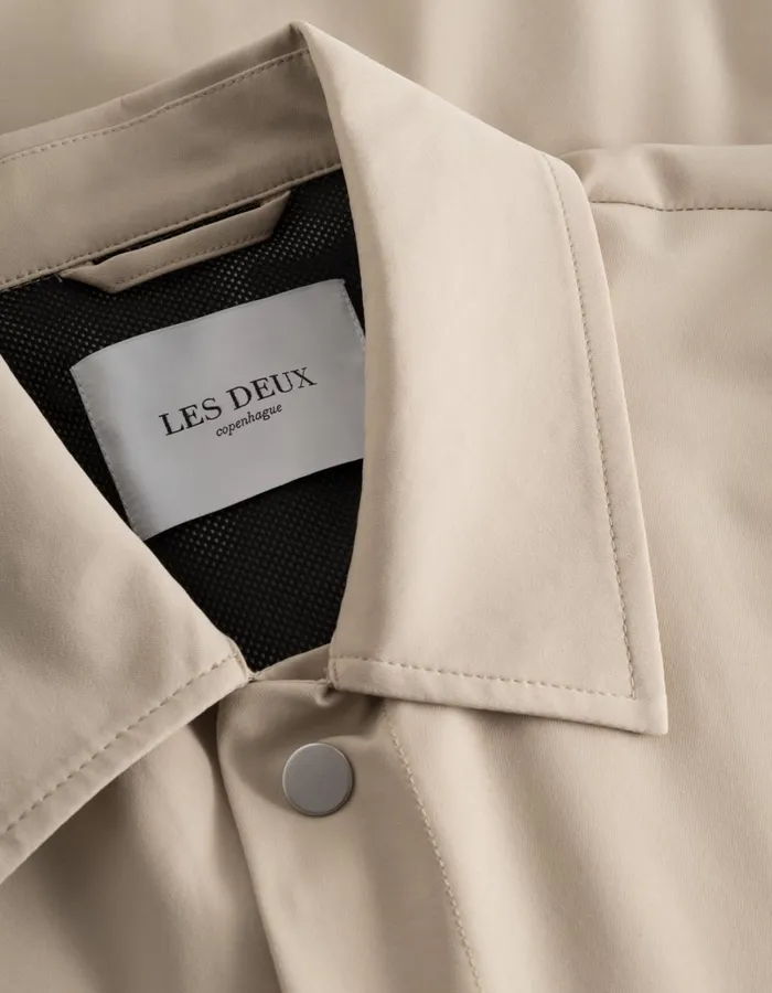 Men Les Deux JacketsCoats Idris Coach Jacket 8211 Light Desert Sand