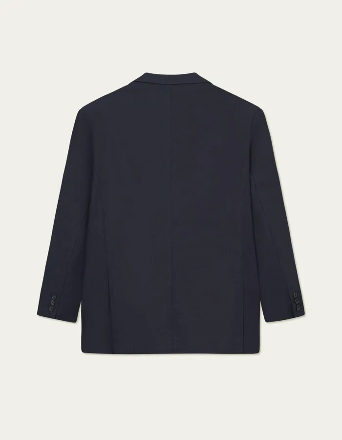 Men Les Deux JacketsCoats James Linen Blazer 8211 Dark Navy