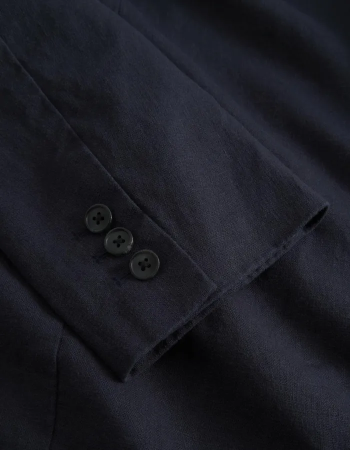 Men Les Deux JacketsCoats James Linen Blazer 8211 Dark Navy