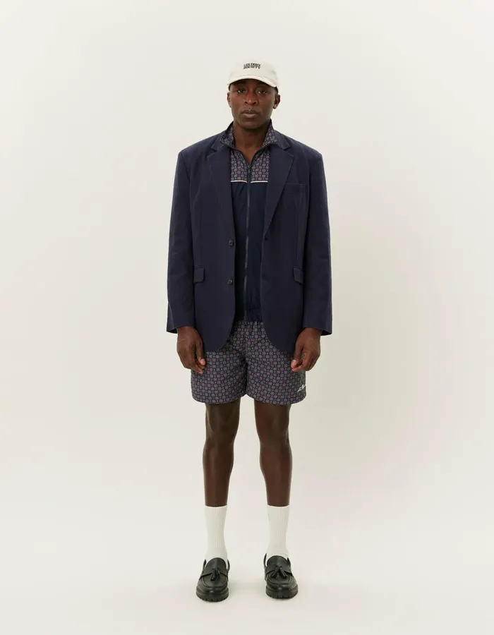 Men Les Deux JacketsCoats James Linen Blazer 8211 Dark Navy