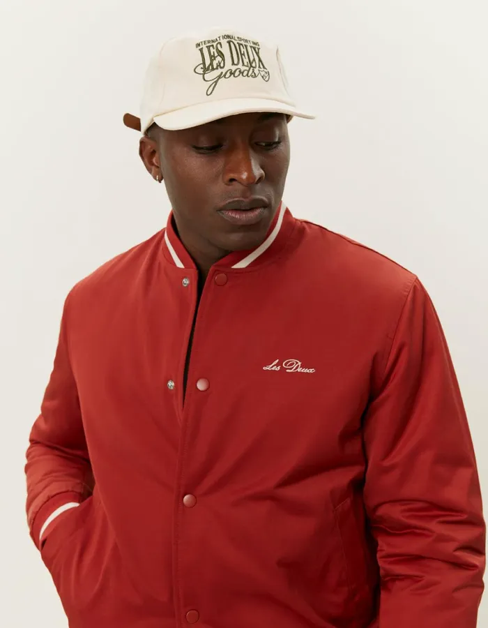 Men Les Deux JacketsCoats Les Deux Tech Varsity Jacket 8211 Bossa Nova