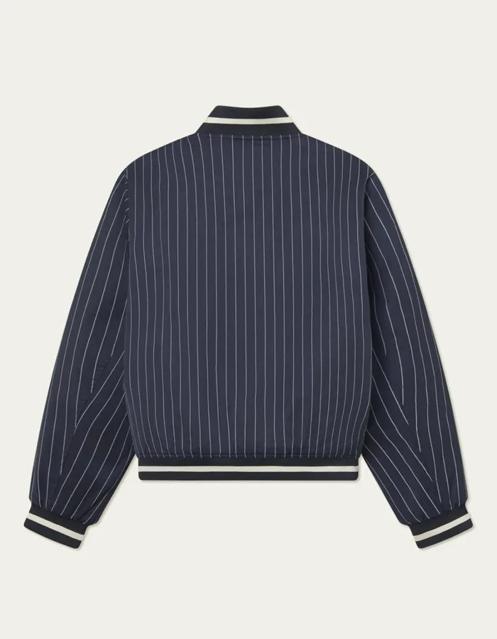 Men Les Deux JacketsCoats Les Deux Tech Varsity Jacket 8211 Dark NavyIvory