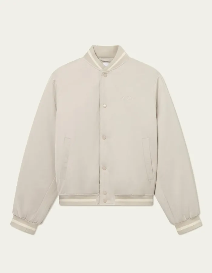 Men Les Deux JacketsCoats Les Deux Tech Varsity Jacket 8211 Light Sand