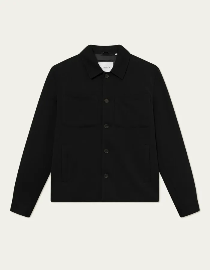 Men Les Deux JacketsCoats Marseille Hybrid Jacket 8211 Black