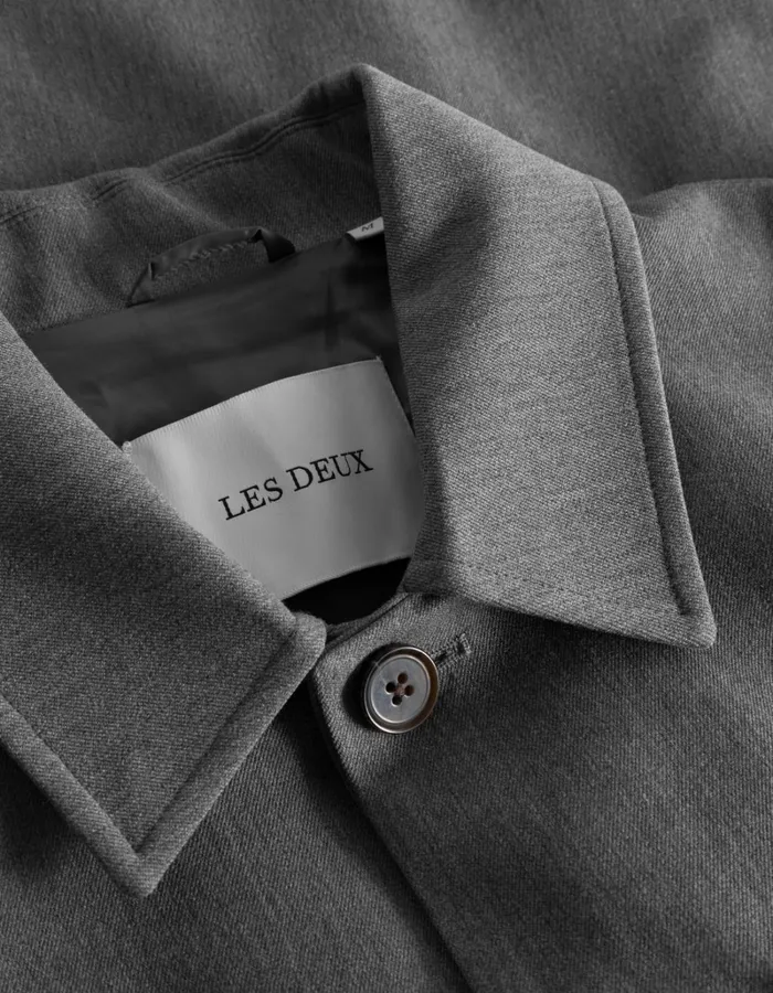 Men Les Deux JacketsCoats Marseille Hybrid Jacket 8211 Grey Melange