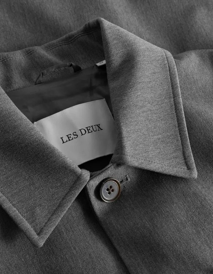 Men Les Deux JacketsCoats Marseille Hybrid Jacket 8211 Grey Melange