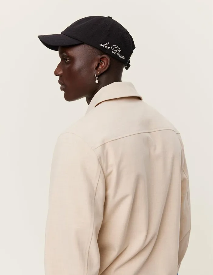 Men Les Deux JacketsCoats Marseille Twill Jacket 8211 Light Desert Sand Melange