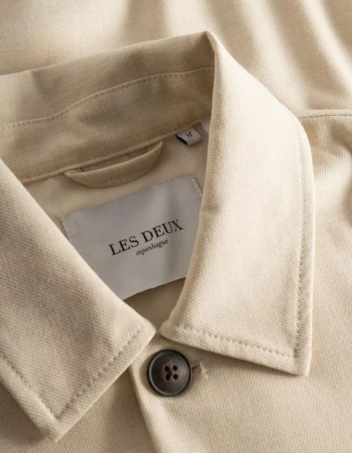 Men Les Deux JacketsCoats Marseille Twill Jacket 8211 Light Desert Sand Melange