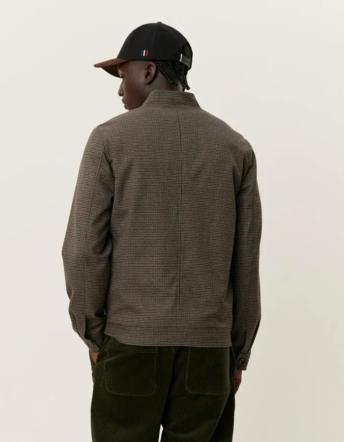 Men Les Deux JacketsCoats Mason Reg Bomber Jacket 8211 Brown Minicheck
