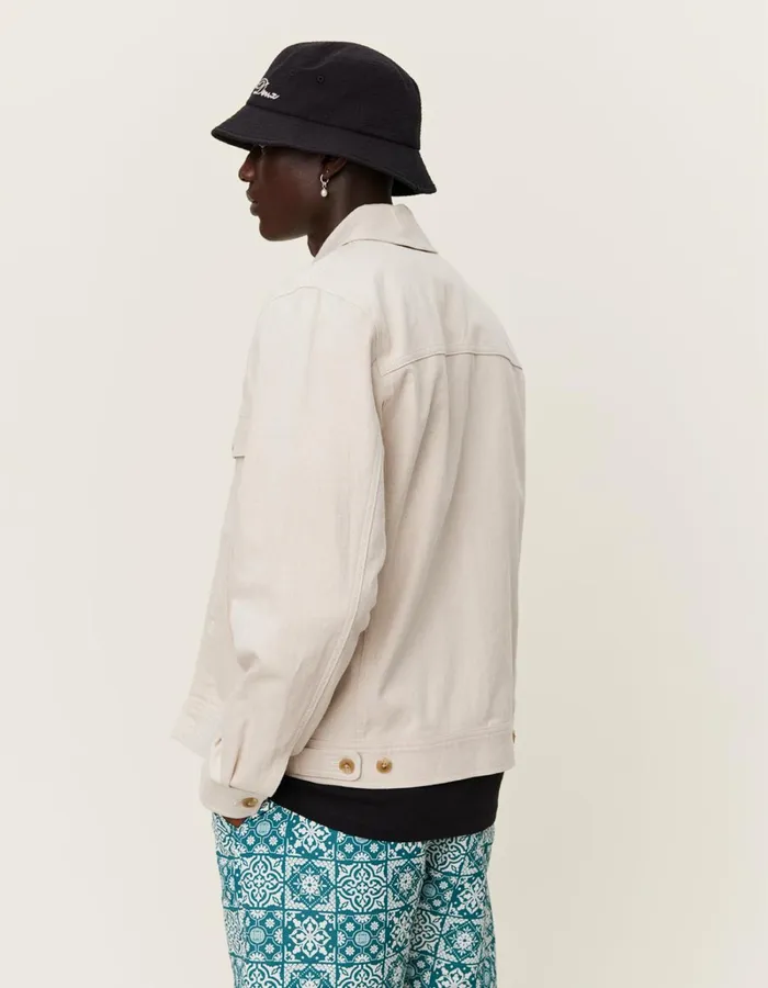 Men Les Deux JacketsCoats Micah Casual Twill Jacket 8211 Ivory