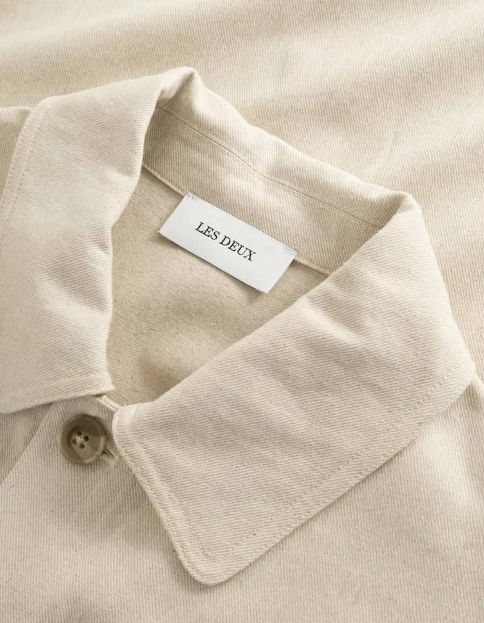 Men Les Deux JacketsCoats Micah Casual Twill Jacket 8211 Ivory