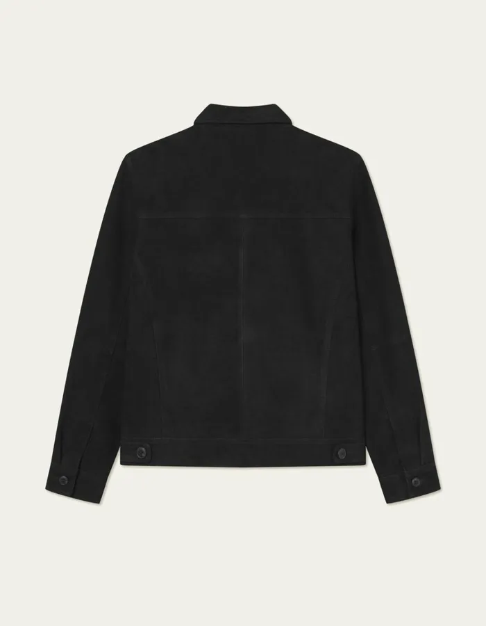 Men Les Deux JacketsCoats Micah Suede Jacket 8211 BlackBlack