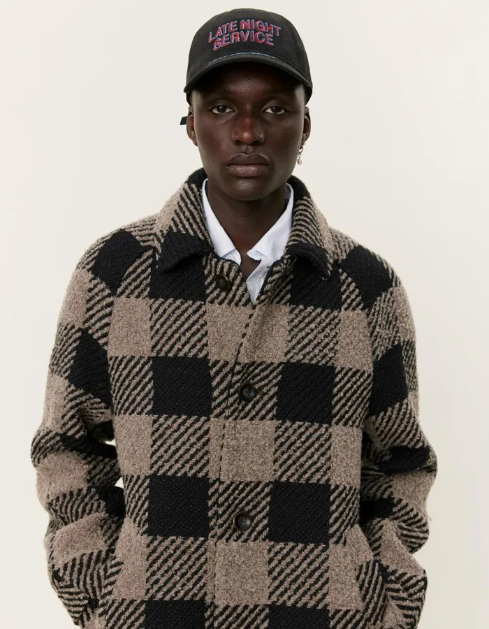 Men Les Deux JacketsCoats Michael 30 Wool Coat 8211 Desert TaupeBlack