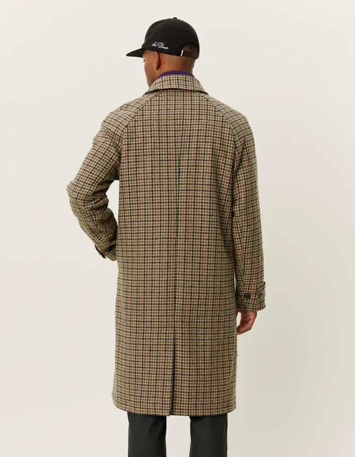 Men Les Deux JacketsCoats Michael Houndstooth Wool Coat 30 8211 Warm SandBlack